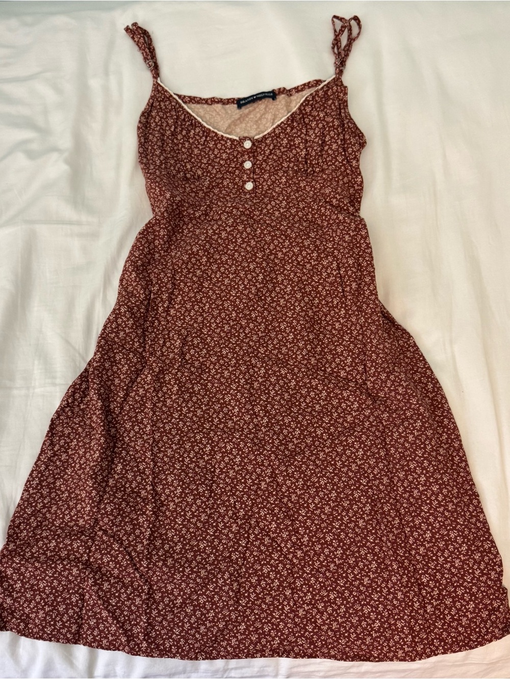 Brandy Melville Rust Floral Midi Dress